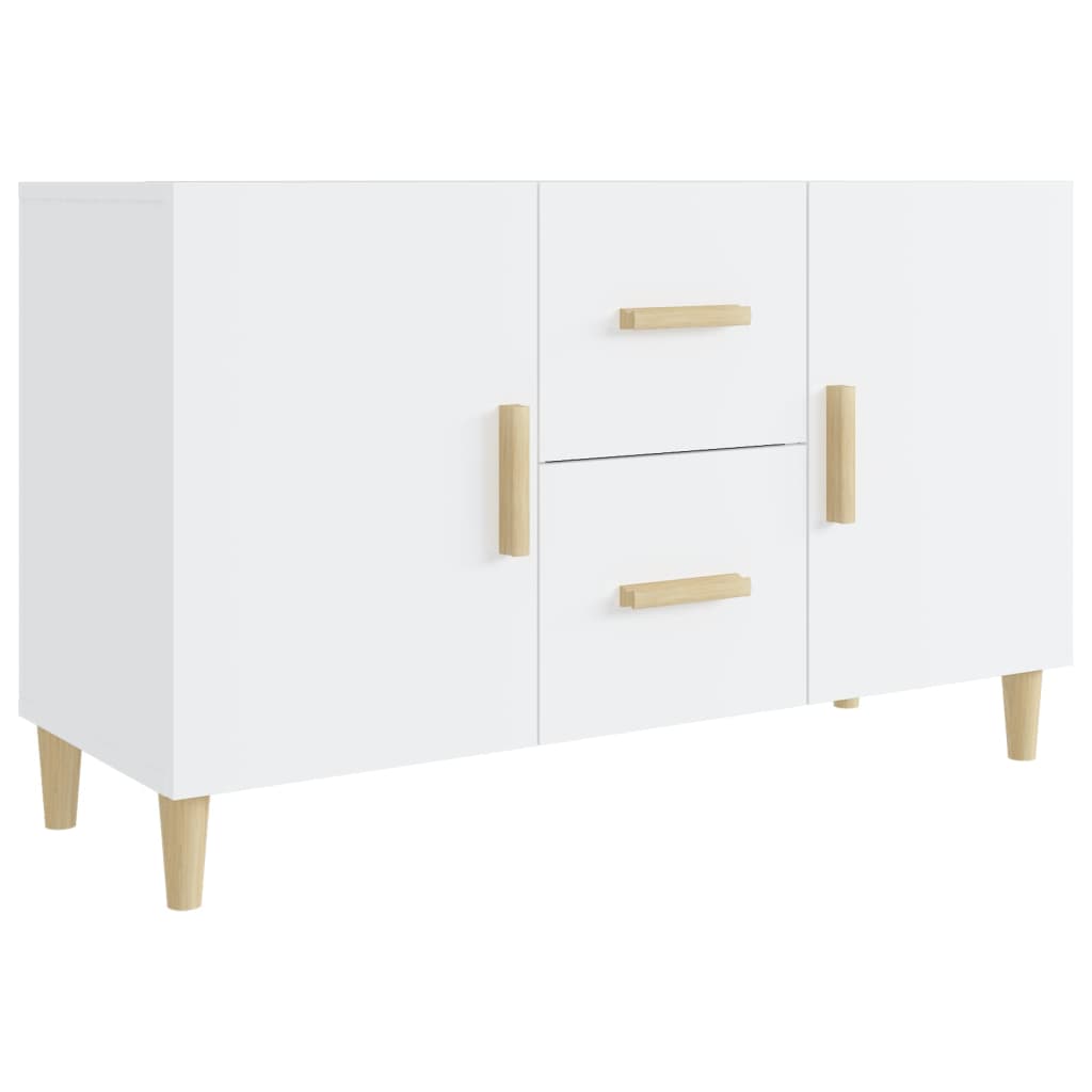 Credenza Bianco Lucido 100x36x60 cm in Legno Multistrato - homemem39