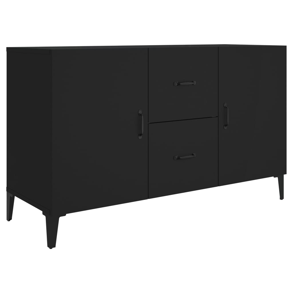 Credenza Nera 100x36x60 cm in Legno Multistrato - homemem39