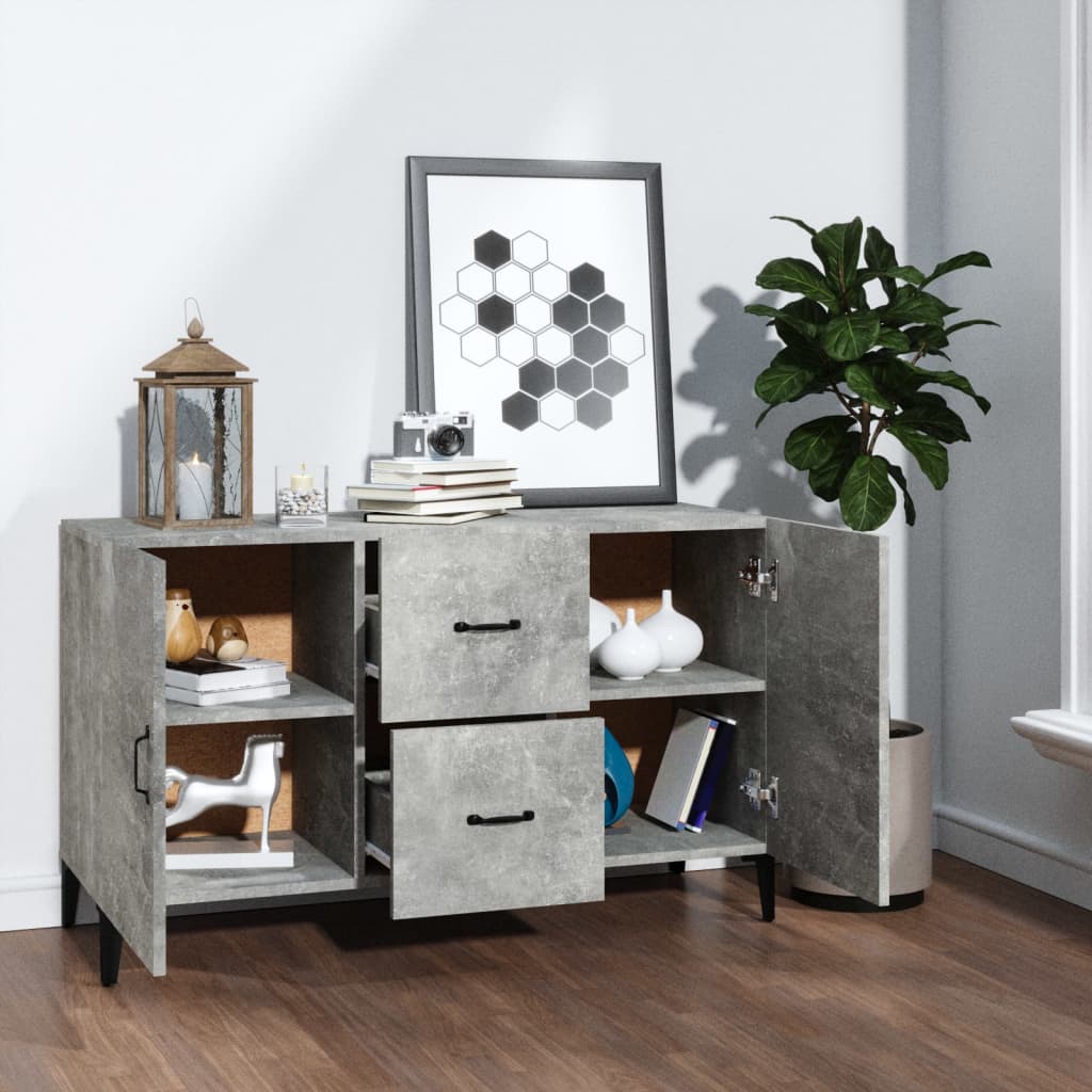 Credenza Grigio Cemento 100x36x60 cm in Legno Multistrato - homemem39