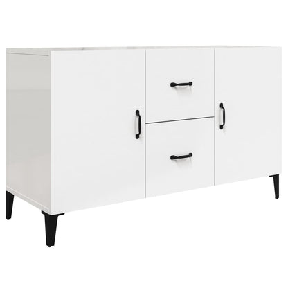 Credenza Bianco Lucido 100x36x60 cm in Legno Multistrato - homemem39