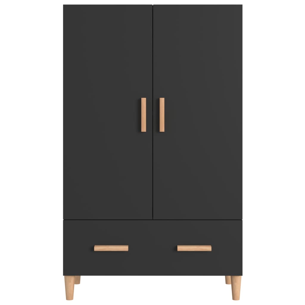 Credenza Nera 70x31x115 cm in Legno Multistrato - homemem39