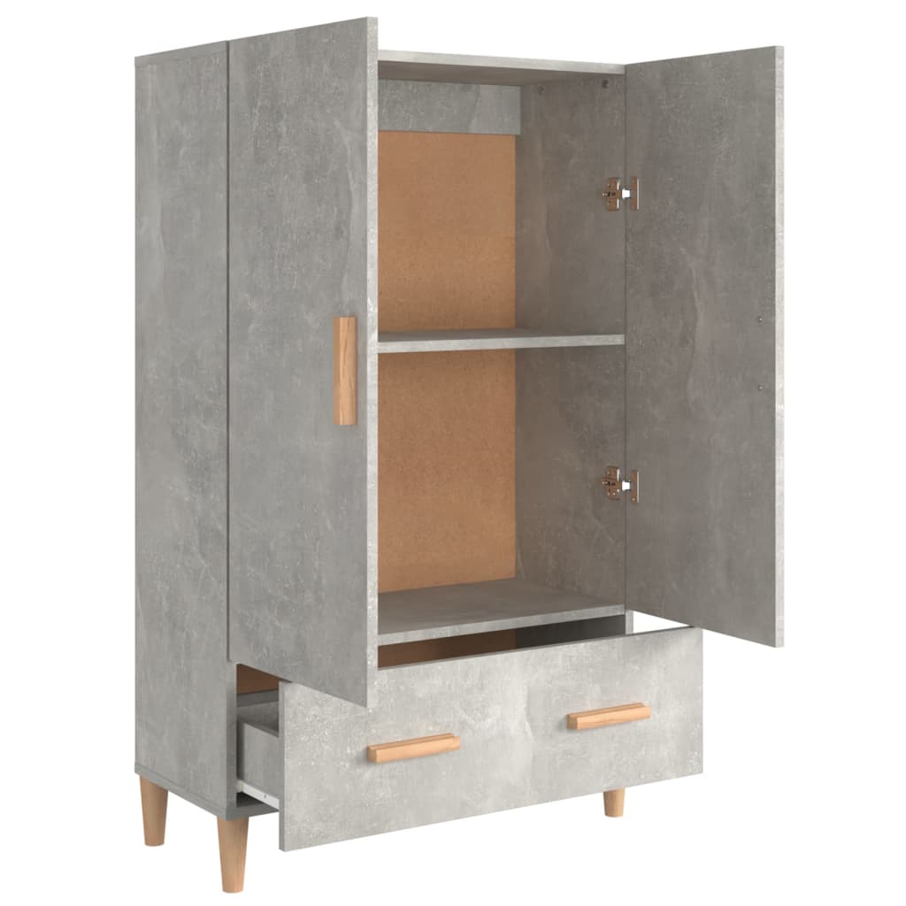 Credenza Grigio Cemento 70x31x115 cm in Legno Multistrato - homemem39