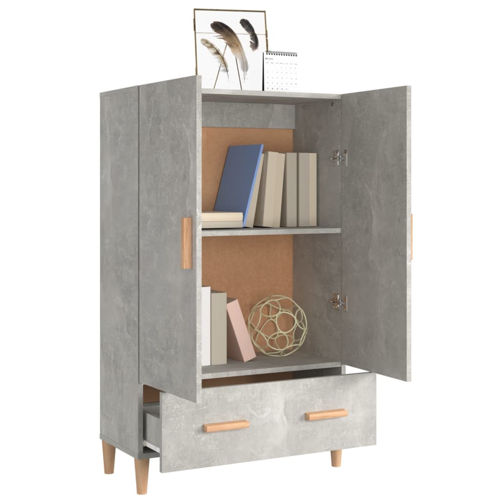 Credenza Grigio Cemento 70x31x115 cm in Legno Multistrato - homemem39