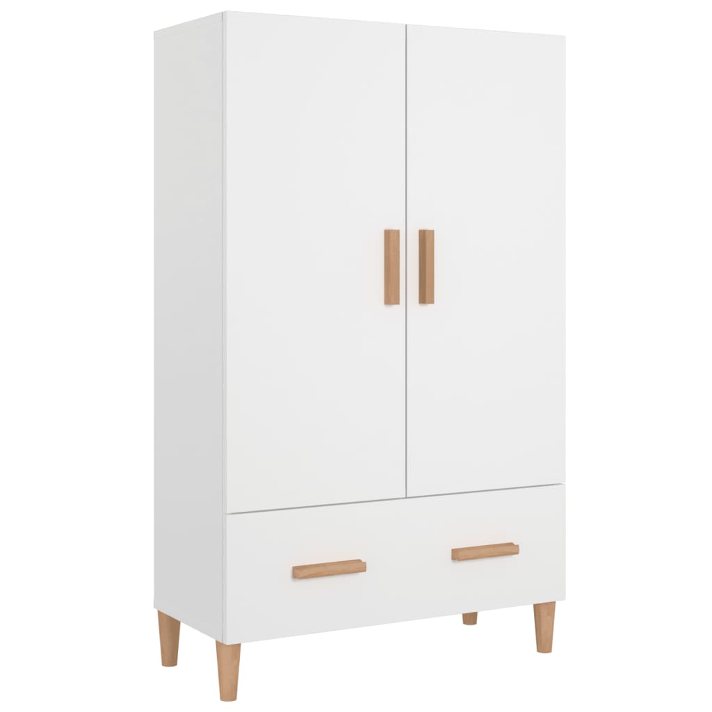 Credenza Bianco Lucido 70x31x115 cm in Legno Multistrato - homemem39