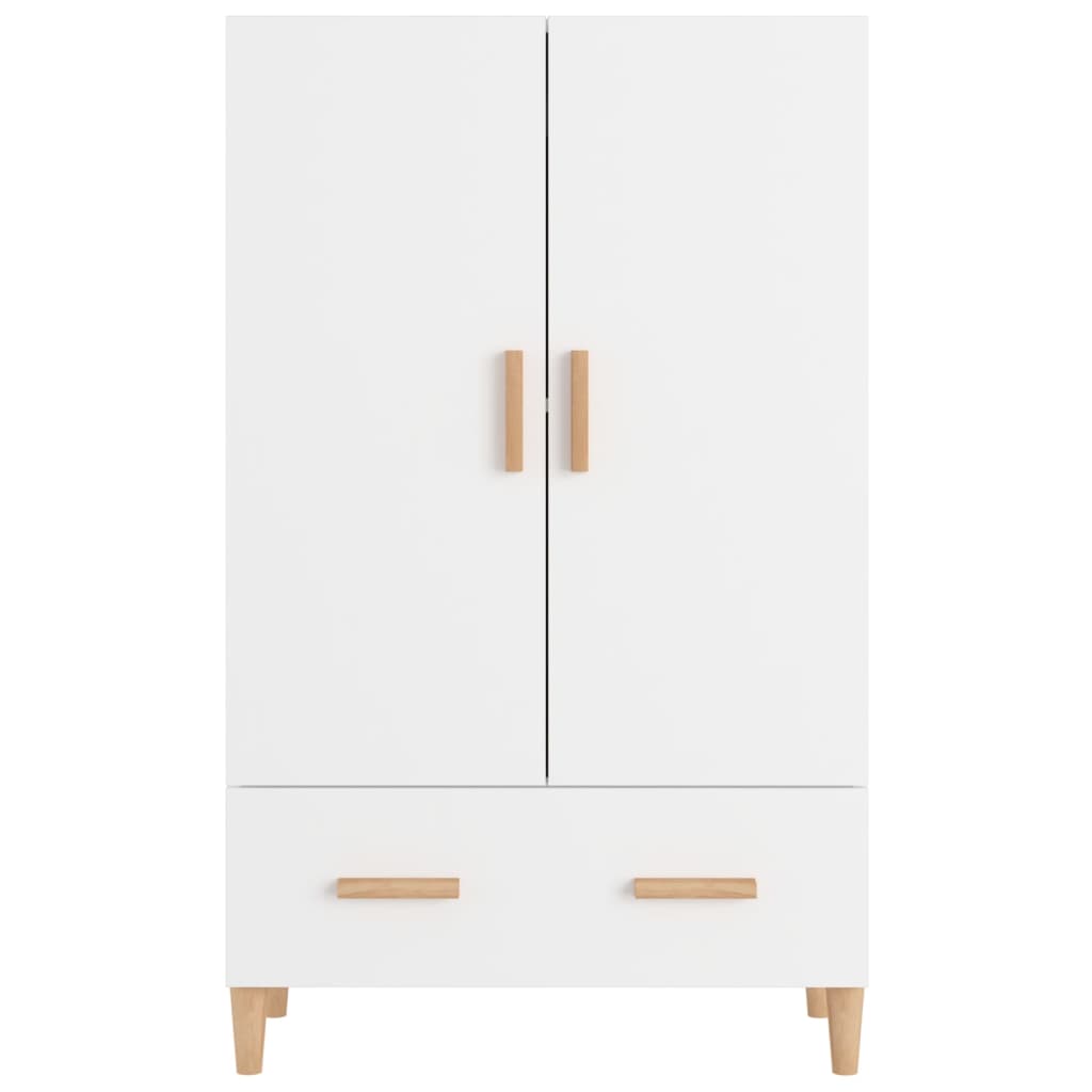 Credenza Bianco Lucido 70x31x115 cm in Legno Multistrato - homemem39