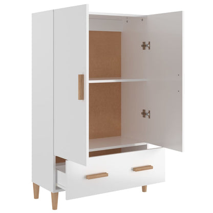 Credenza Bianco Lucido 70x31x115 cm in Legno Multistrato - homemem39