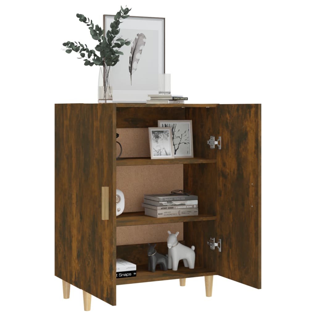 Credenza Rovere Fumo 70x34x90 cm in Legno Multistrato - homemem39