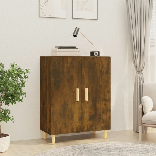 Credenza Rovere Fumo 70x34x90 cm in Legno Multistrato - homemem39