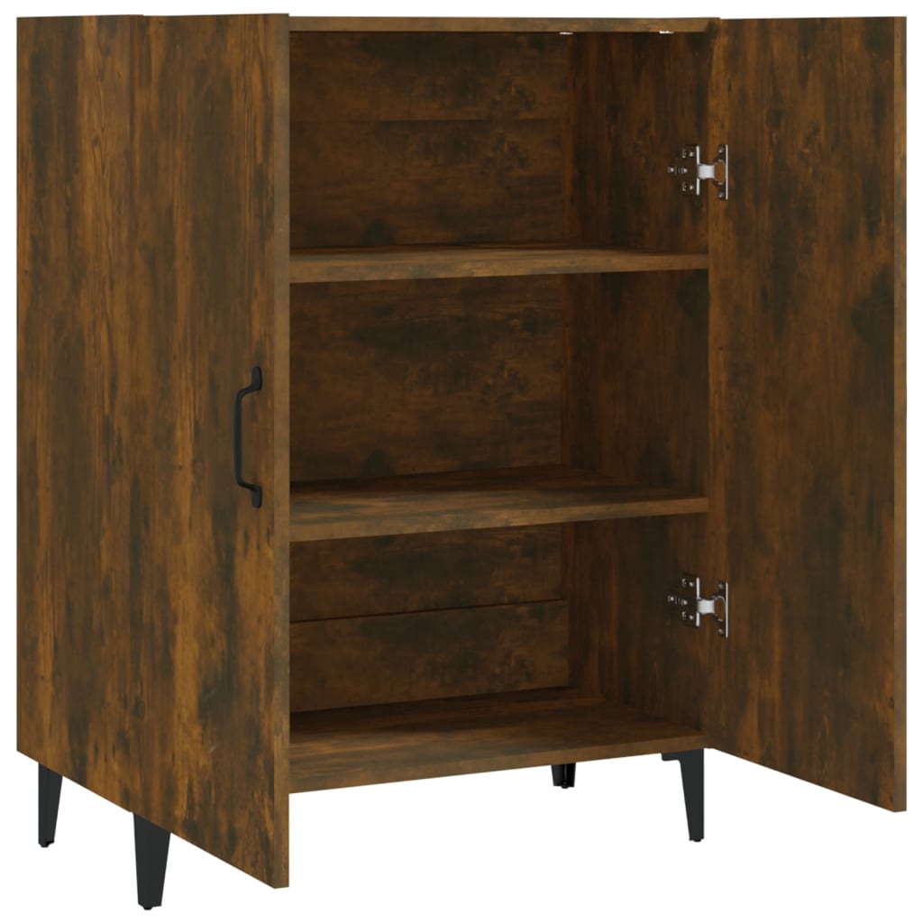 Credenza Rovere Fumo 70x34x90 cm in Legno Multistrato - homemem39