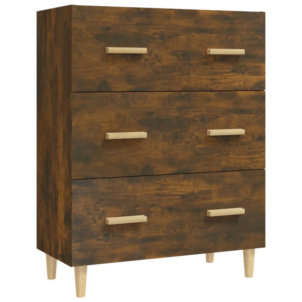 Credenza Rovere Fumo 70x34x90 cm in Legno Multistrato - homemem39