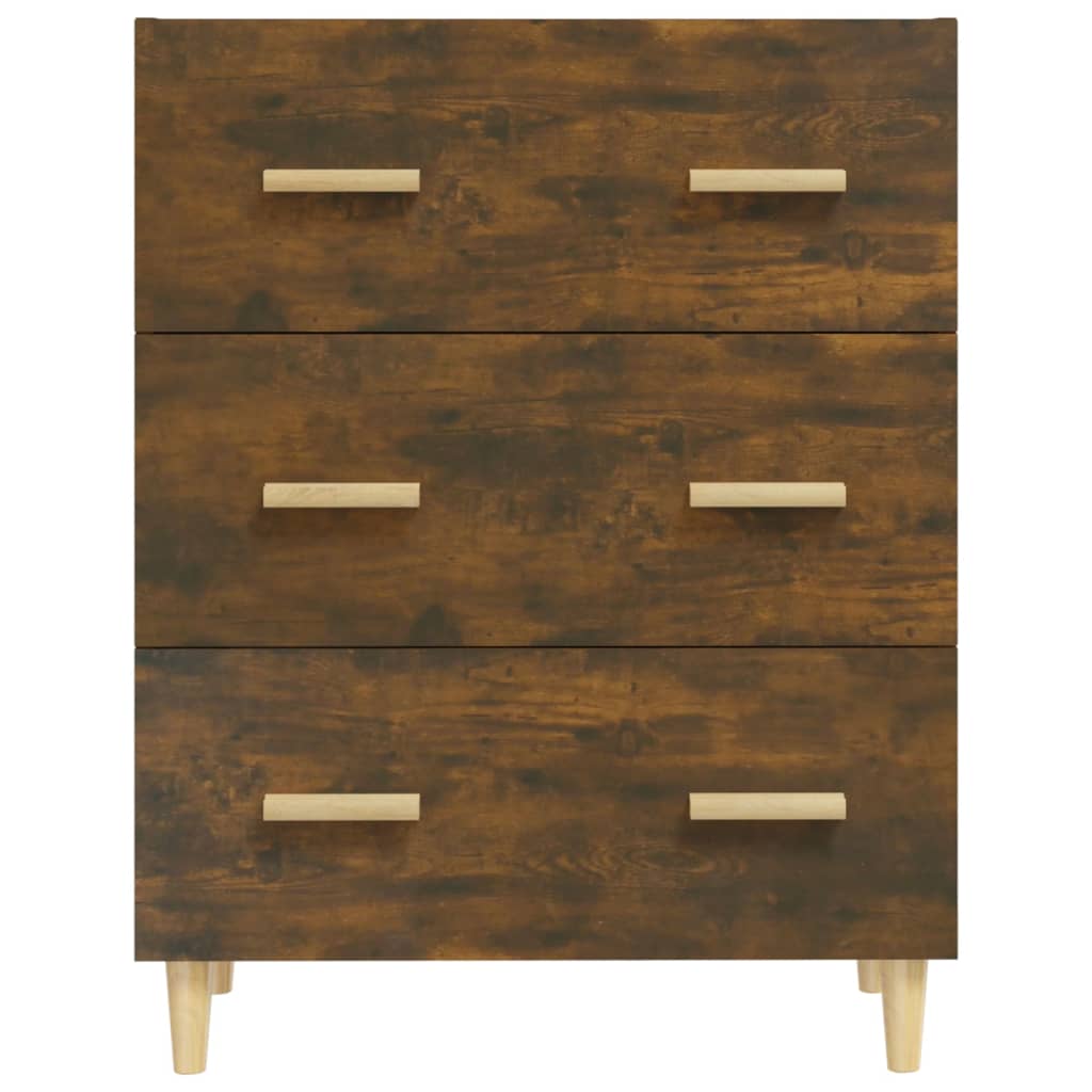 Credenza Rovere Fumo 70x34x90 cm in Legno Multistrato - homemem39