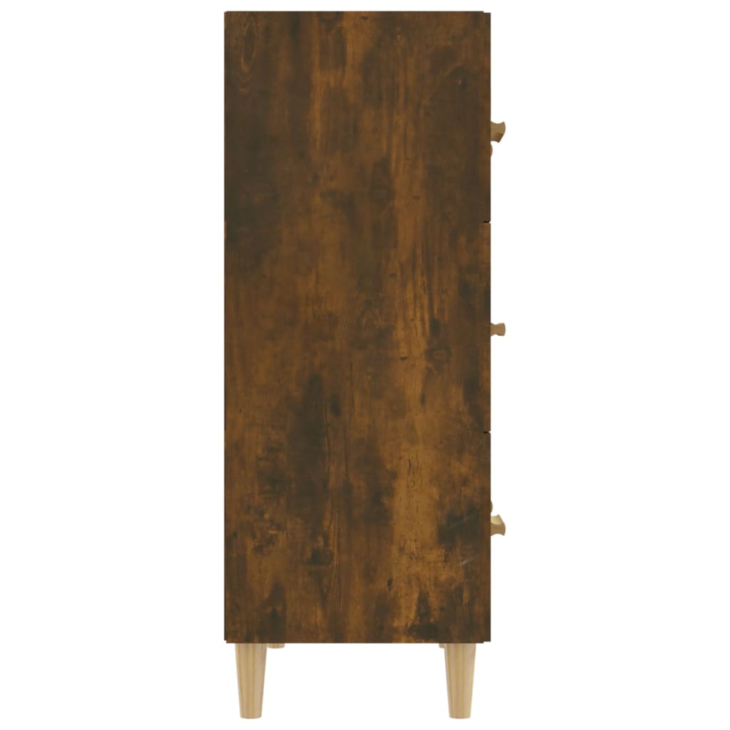 Credenza Rovere Fumo 70x34x90 cm in Legno Multistrato - homemem39