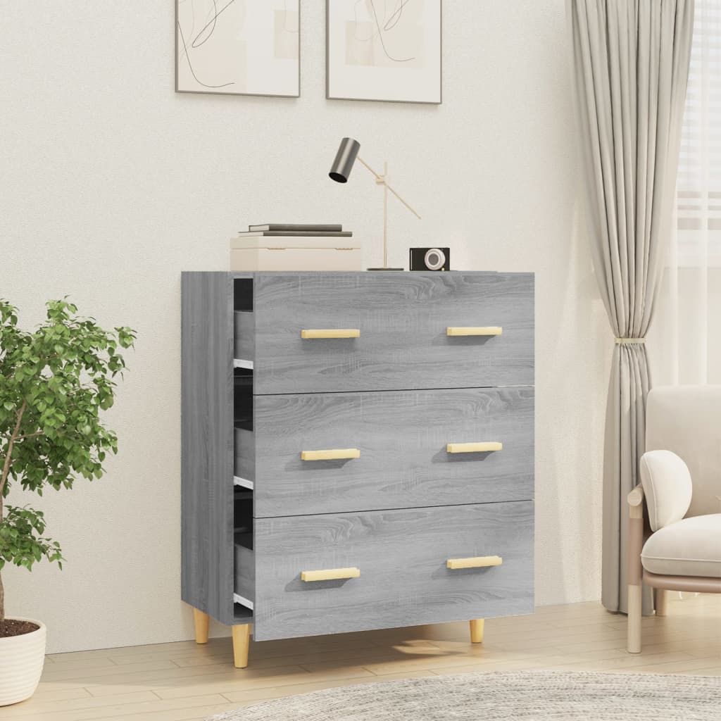 Credenza Grigio Sonoma 70x34x90 cm in Legno Multistrato - homemem39