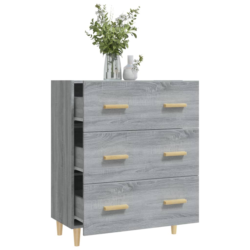 Credenza Grigio Sonoma 70x34x90 cm in Legno Multistrato - homemem39