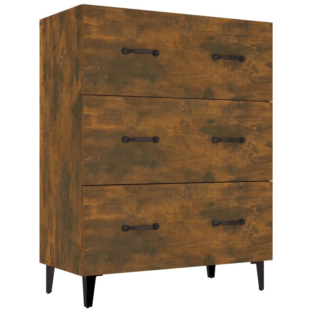 Credenza Rovere Fumo 69,5x34x90 cm in Legno Multistrato - homemem39