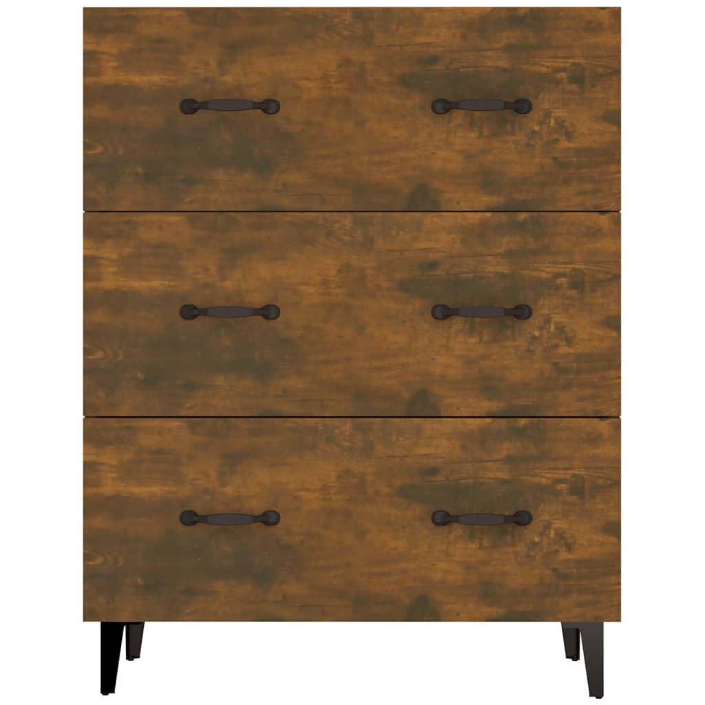 Credenza Rovere Fumo 69,5x34x90 cm in Legno Multistrato - homemem39