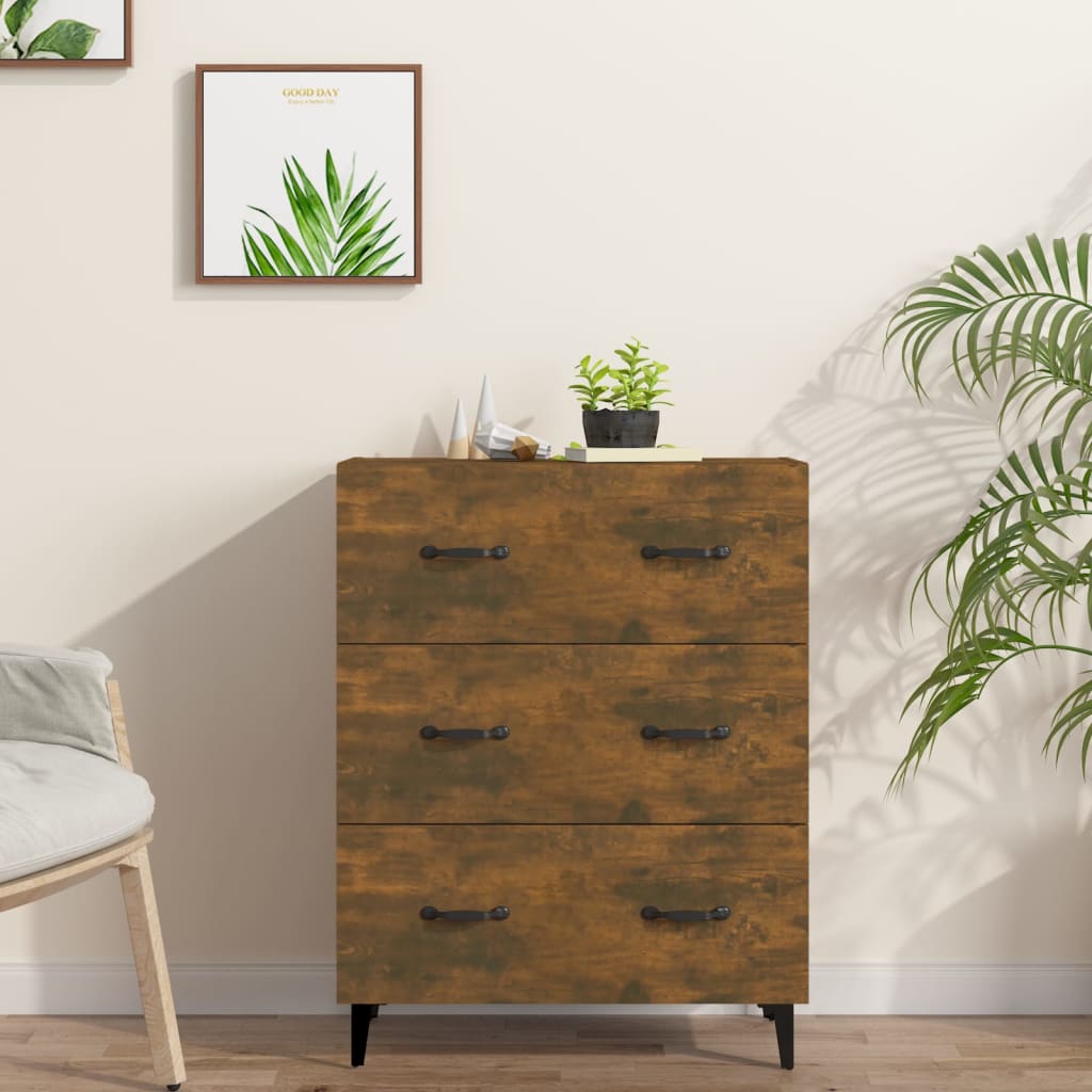 Credenza Rovere Fumo 69,5x34x90 cm in Legno Multistrato - homemem39