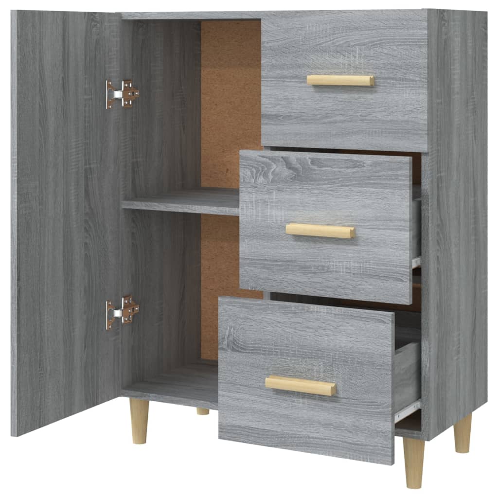 Credenza Grigio Sonoma 69,5x34x90 cm in Legno Multistrato - homemem39