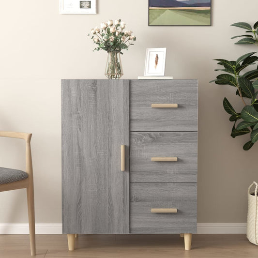 Credenza Grigio Sonoma 69,5x34x90 cm in Legno Multistrato - homemem39