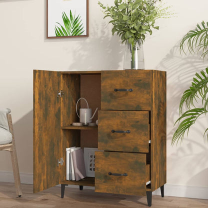 Credenza Rovere Fumo 69,5x34x90 cm in Legno Multistrato - homemem39