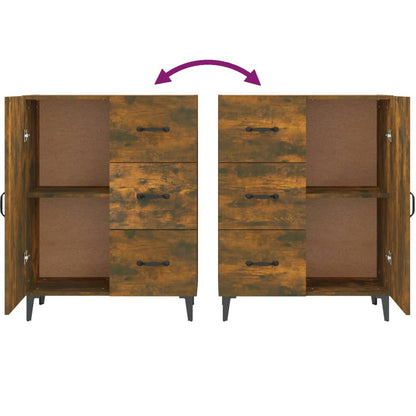 Credenza Rovere Fumo 69,5x34x90 cm in Legno Multistrato - homemem39