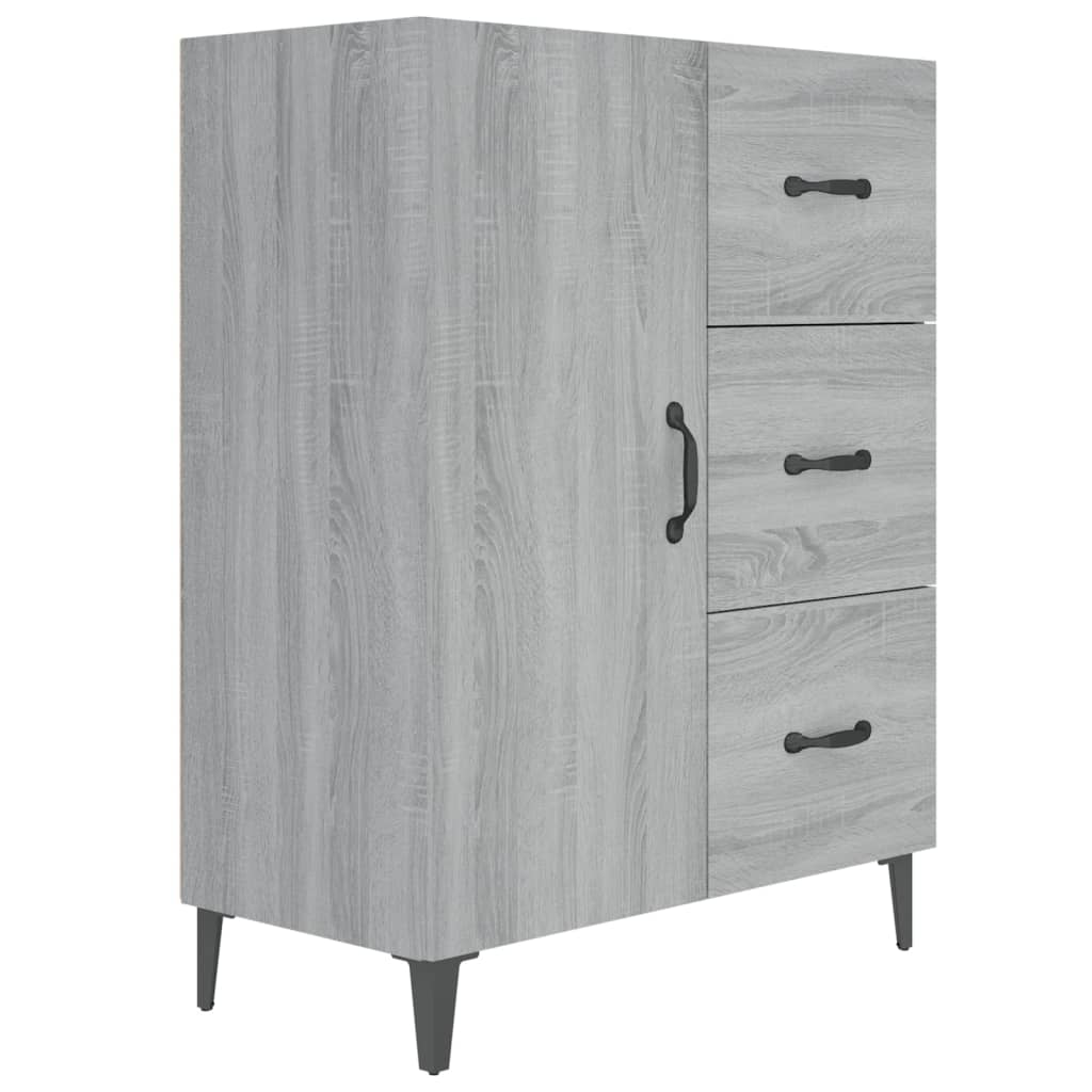 Credenza Grigio Sonoma 69,5x34x90 cm in Legno Multistrato - homemem39