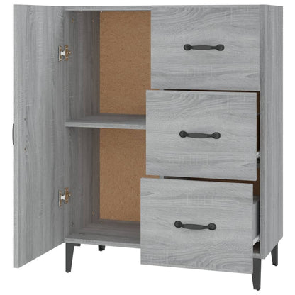 Credenza Grigio Sonoma 69,5x34x90 cm in Legno Multistrato - homemem39