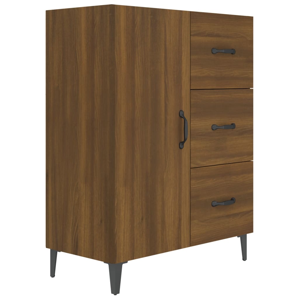 Credenza Rovere Marrone 69,5x34x90 cm in Legno Multistrato - homemem39