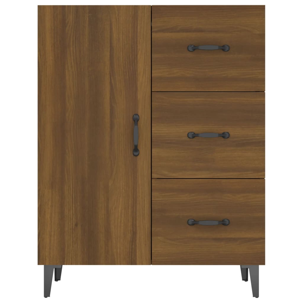 Credenza Rovere Marrone 69,5x34x90 cm in Legno Multistrato - homemem39