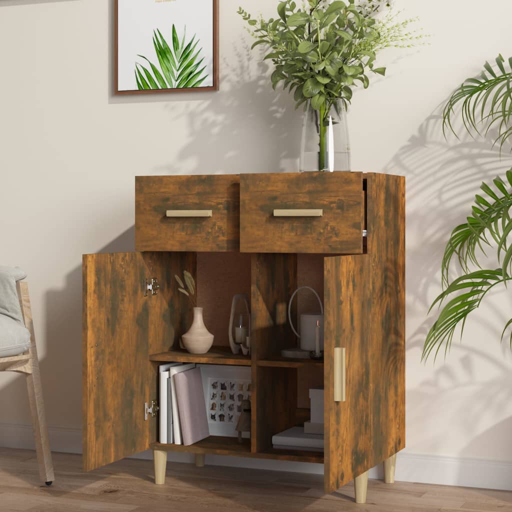 Credenza Rovere Fumo 69,5x34x89 cm in Legno Multistrato - homemem39