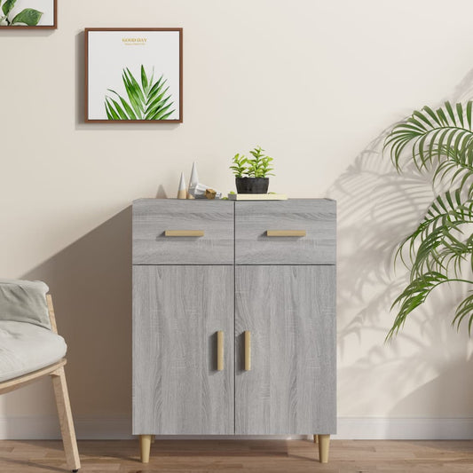 Credenza Grigio Sonoma 69,5x34x89 cm in Legno Multistrato - homemem39