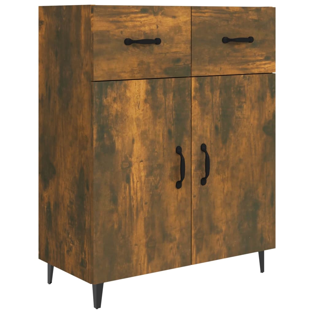 Credenza Rovere Fumo 69,5x34x90 cm in Legno Multistrato - homemem39