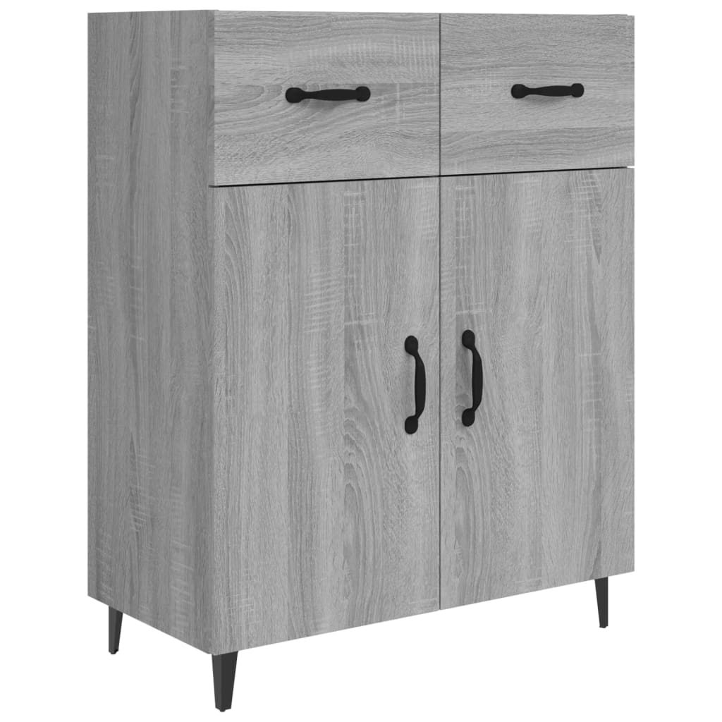 Credenza Grigio Sonoma 69,5x34x90 cm in Legno Multistrato - homemem39