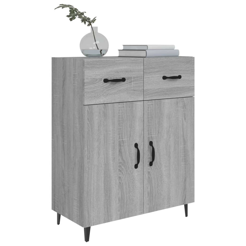 Credenza Grigio Sonoma 69,5x34x90 cm in Legno Multistrato - homemem39