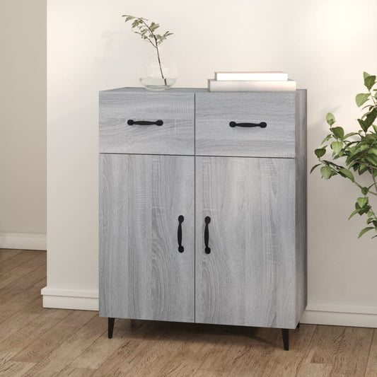 Credenza Grigio Sonoma 69,5x34x90 cm in Legno Multistrato - homemem39