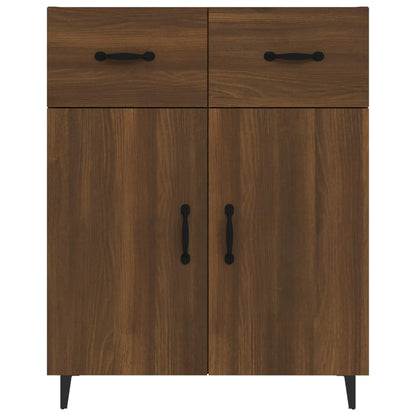 Credenza Rovere Marrone 69,5x34x90 cm in Legno Multistrato - homemem39