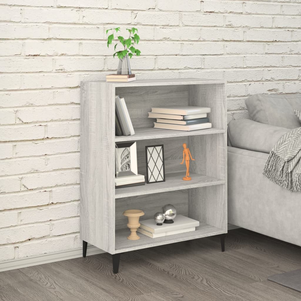 Credenza Grigio Sonoma 69,5x32,5x90 cm in Legno Multistrato - homemem39