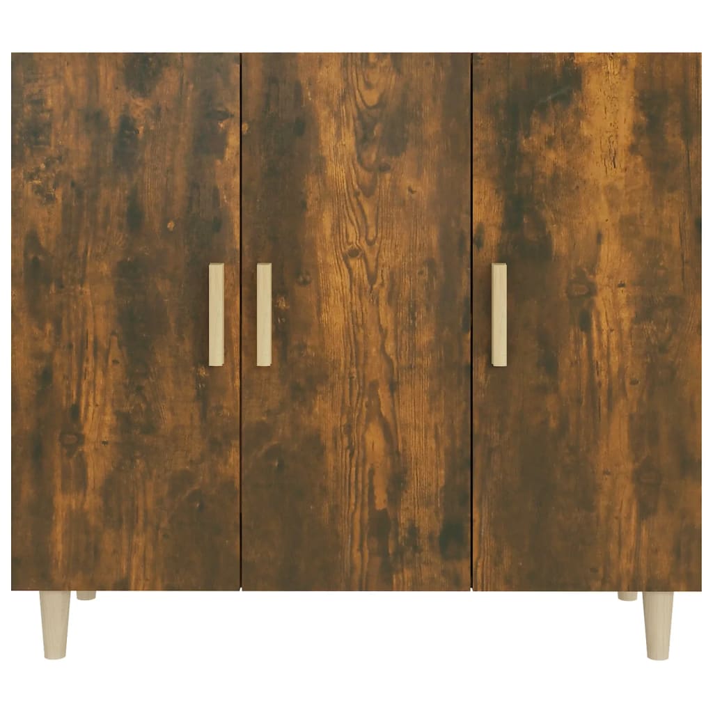 Credenza Rovere Fumo 90x34x80 cm in Legno Multistrato - homemem39