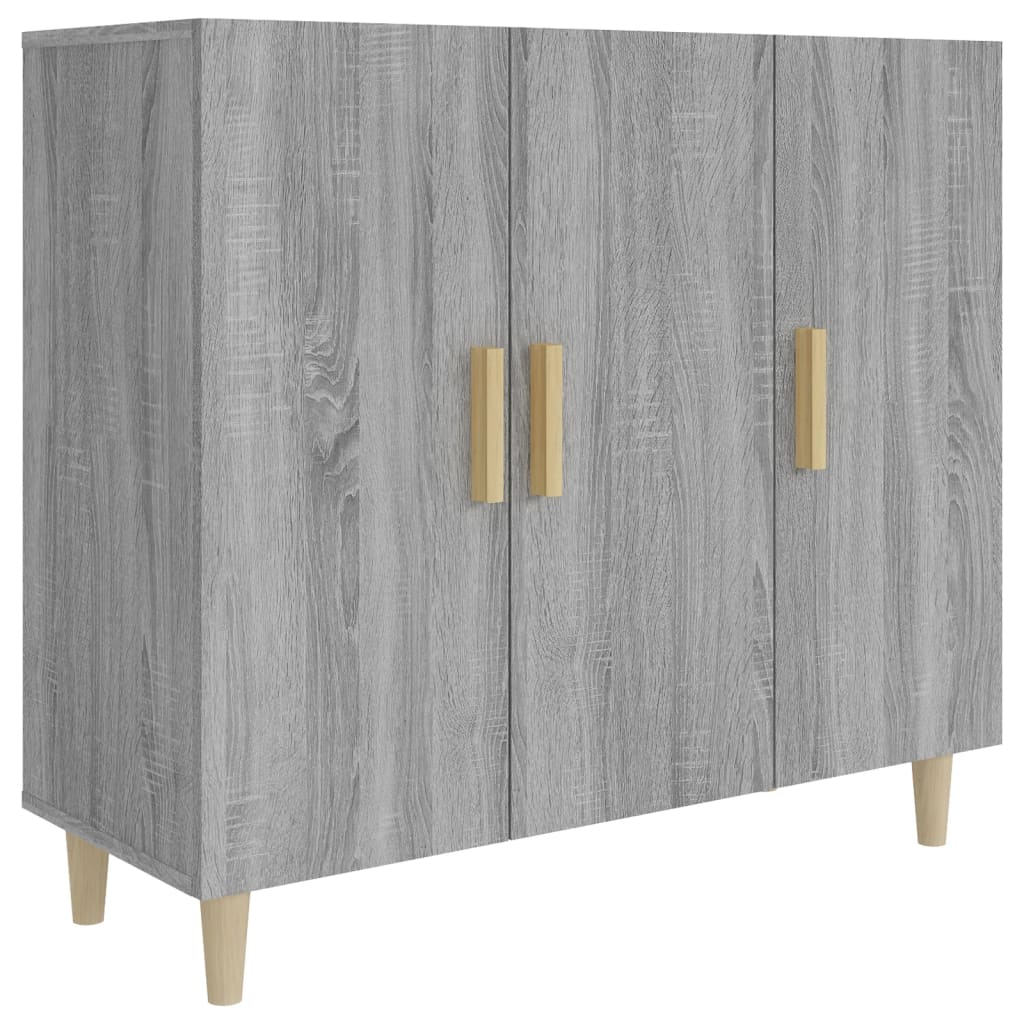 Credenza Grigio Sonoma 90x34x80 cm in Legno Multistrato - homemem39