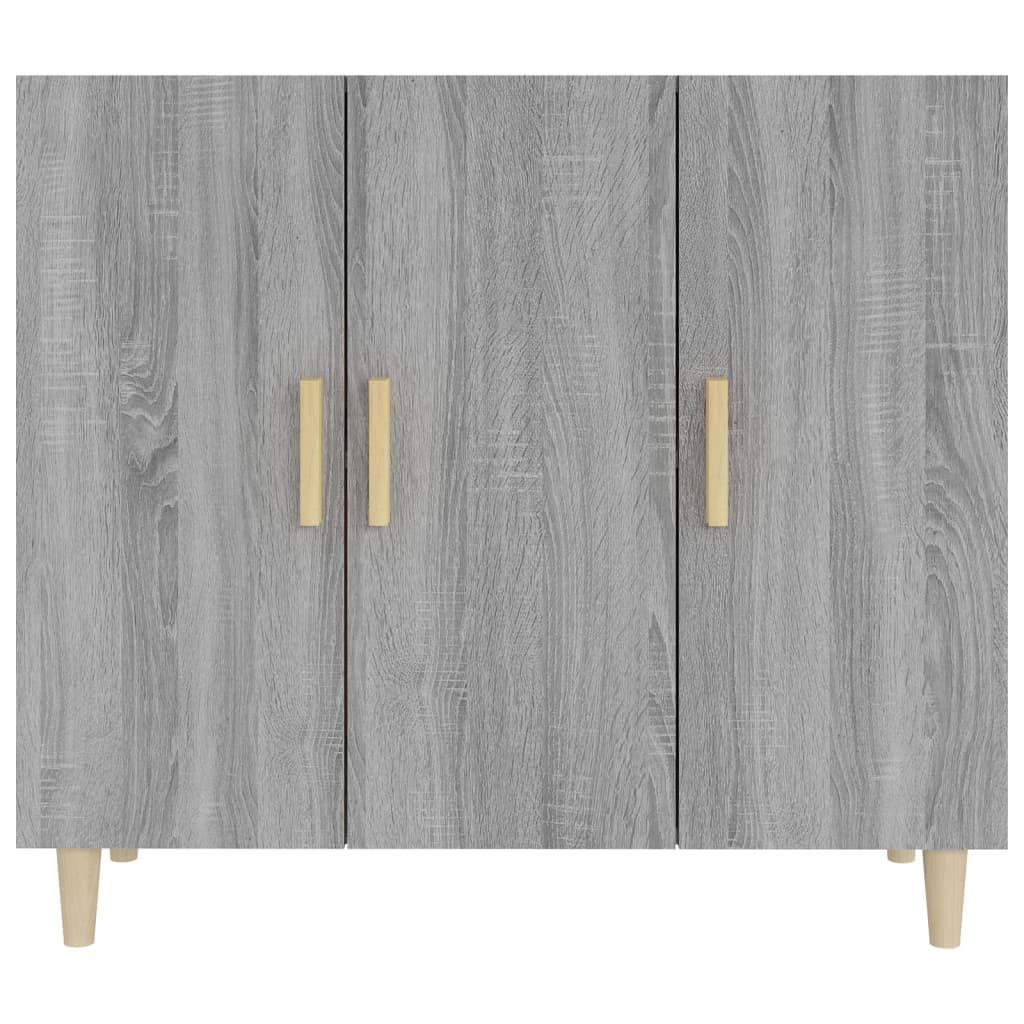 Credenza Grigio Sonoma 90x34x80 cm in Legno Multistrato - homemem39