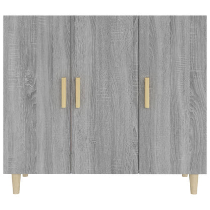 Credenza Grigio Sonoma 90x34x80 cm in Legno Multistrato - homemem39