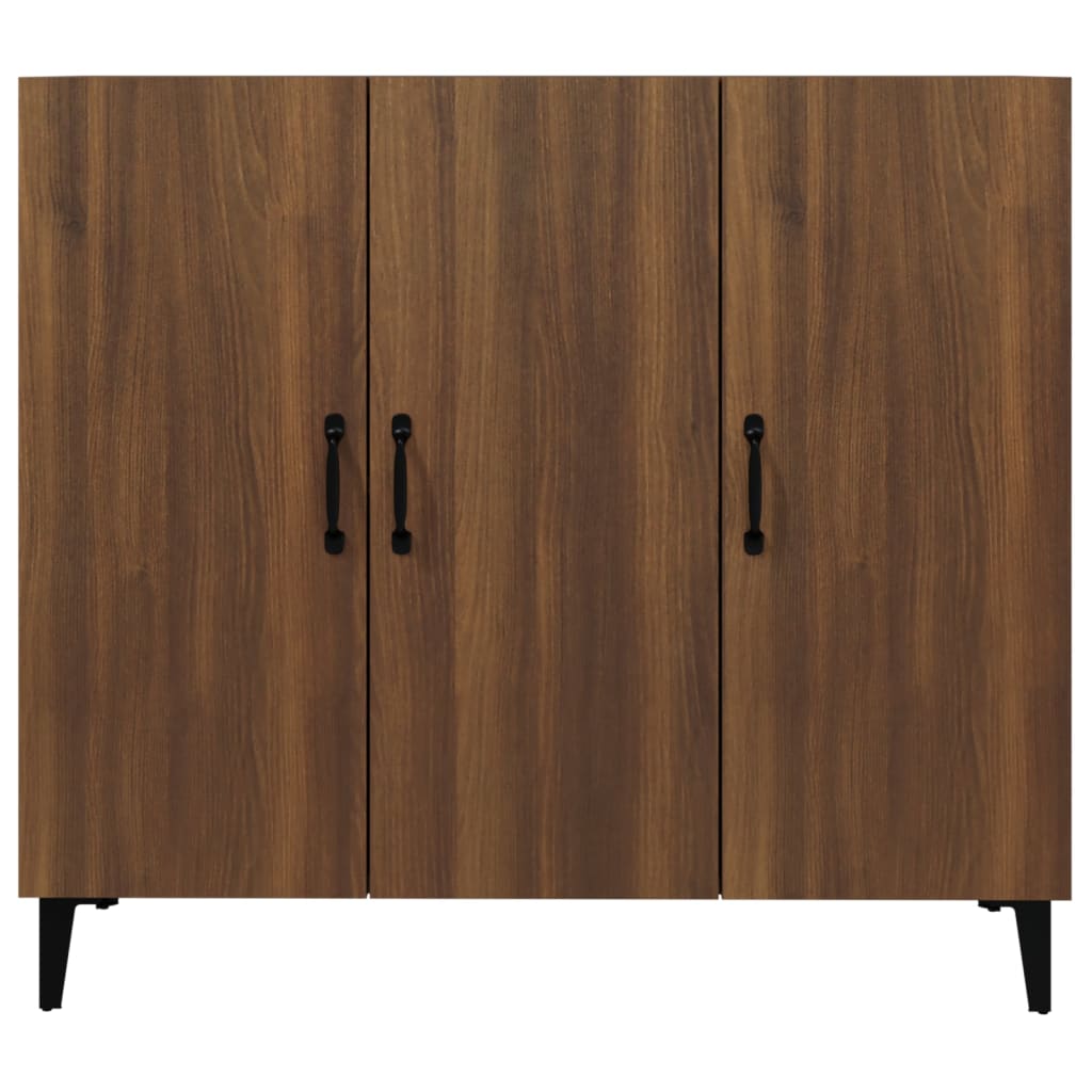 Credenza Rovere Marrone 90x34x80 cm in Legno Multistrato - homemem39