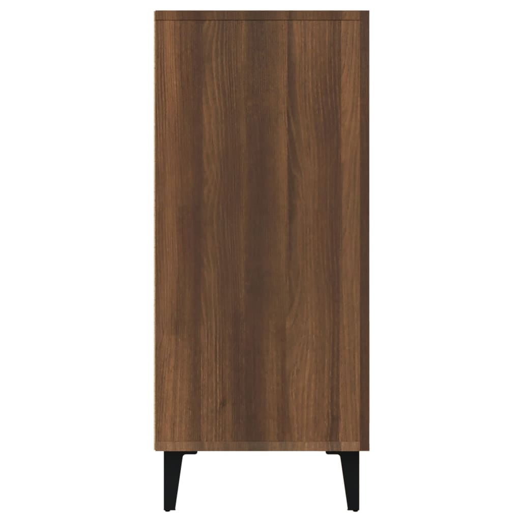 Credenza Rovere Marrone 90x34x80 cm in Legno Multistrato - homemem39