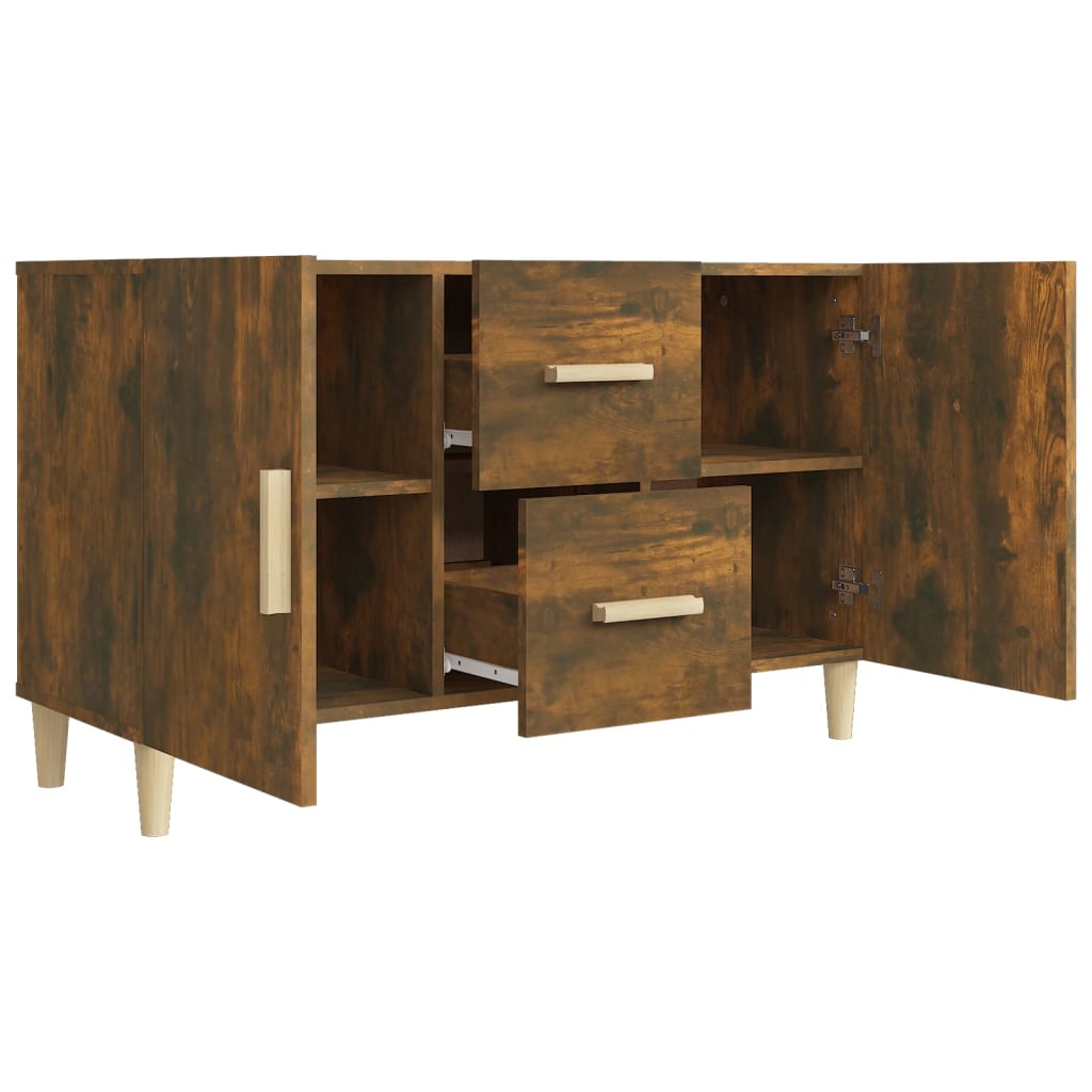 Credenza Rovere Fumo 100x36x60 cm in Legno Multistrato - homemem39