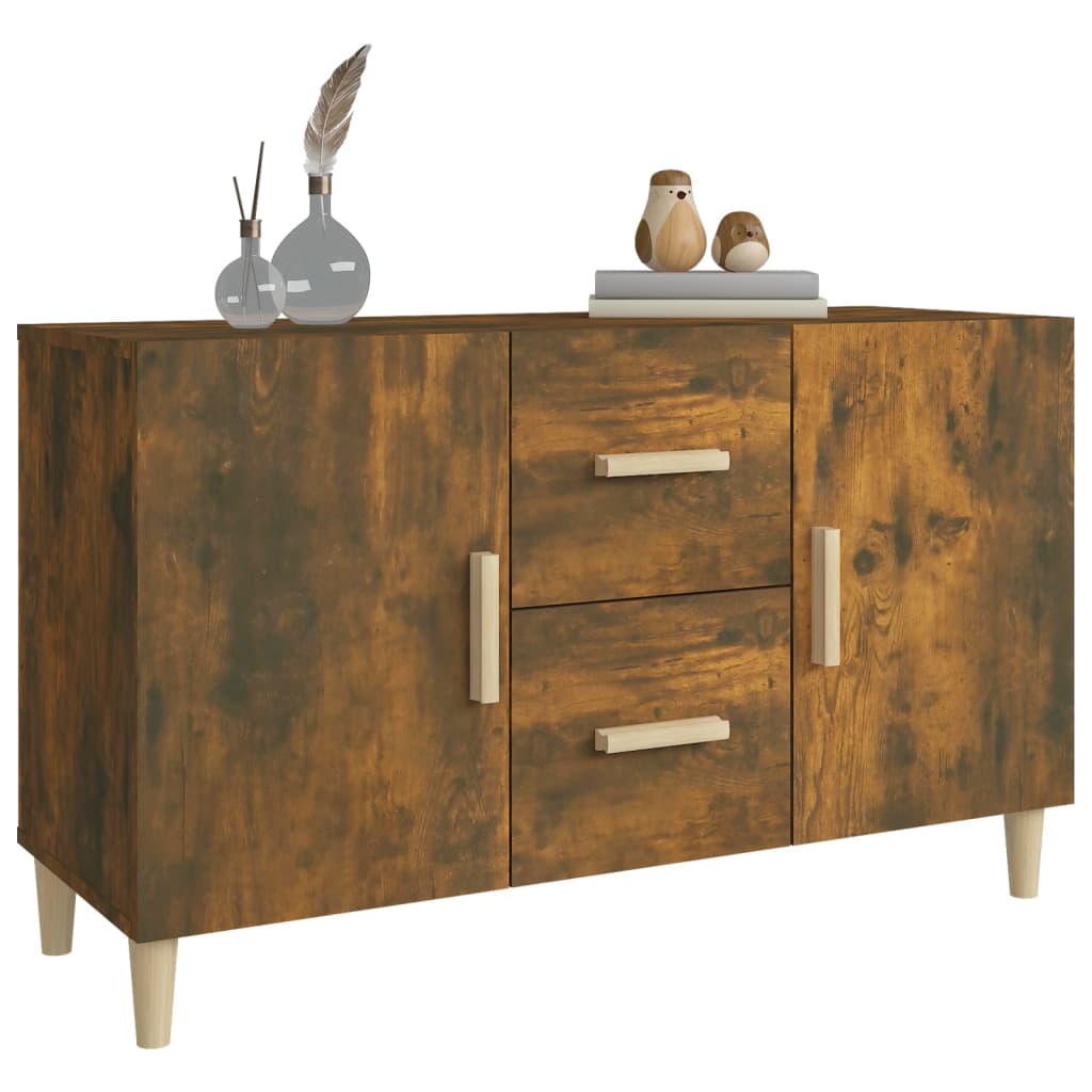 Credenza Rovere Fumo 100x36x60 cm in Legno Multistrato - homemem39