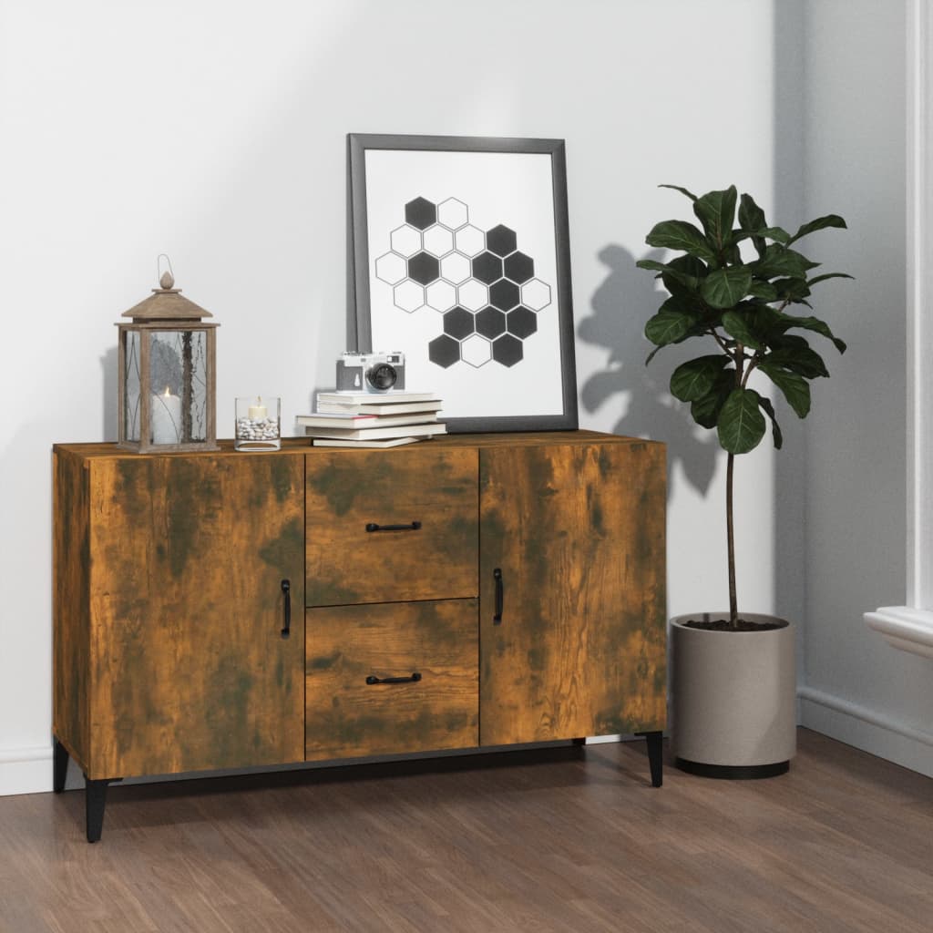 Credenza Rovere Fumo 100x36x60 cm in Legno Multistrato - homemem39