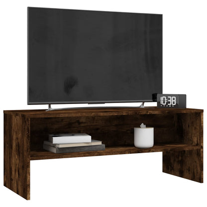 Mobile Porta TV Rovere Fumo 100x40x40 cm in Legno Multistrato - homemem39