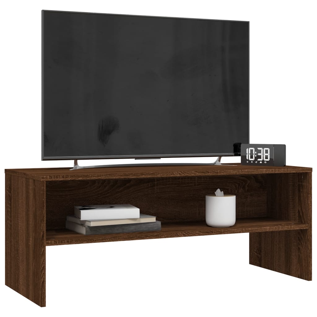 Mobile Porta TV Rovere Marrone 100x40x40cm in Legno Multistrato - homemem39