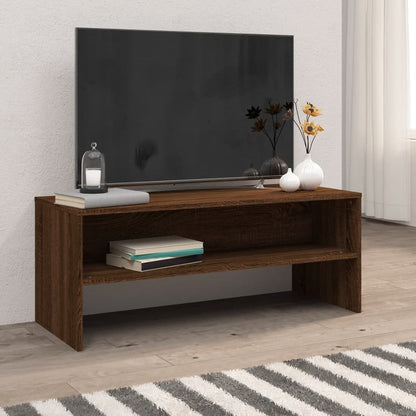 Mobile Porta TV Rovere Marrone 100x40x40cm in Legno Multistrato - homemem39