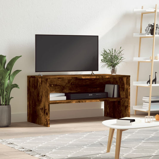 Mobile Porta TV Rovere Fumo 80x40x40 cm in Legno Multistrato - homemem39